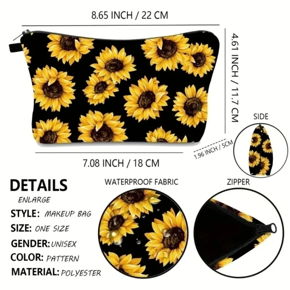 Sunflower Cosmetic Bag